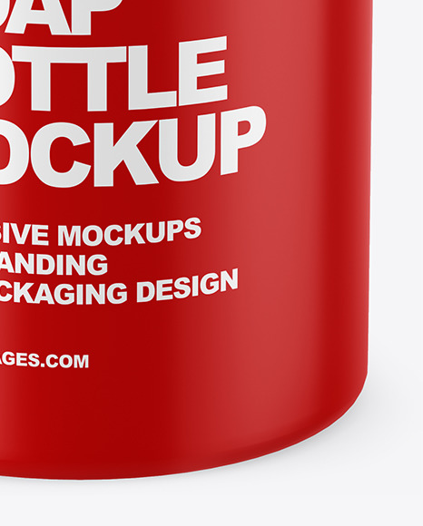 Matte Soap Bottle with Pump Mockup PSD #1