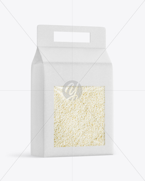 Kraft Box with Rice Mockup PSD #3