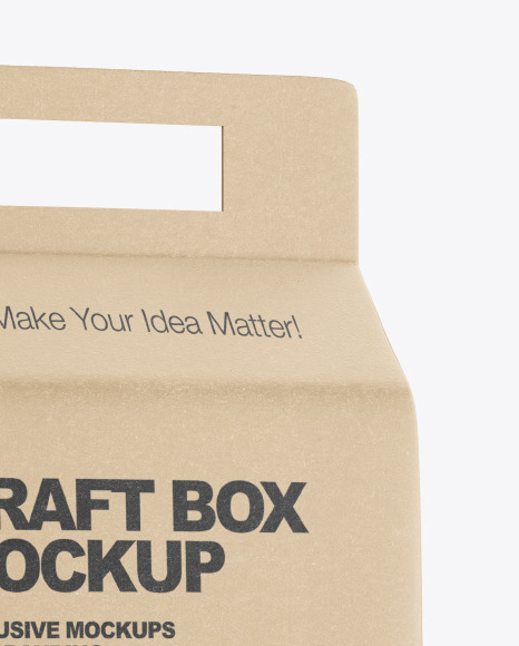 Kraft Box with Rice Mockup PSD #1
