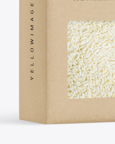 Kraft Box with Rice Mockup PSD #6