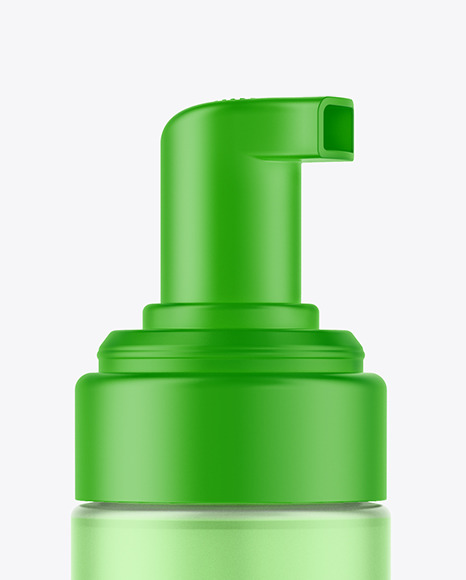 Frosted Cosmetic Bottle with Pump Mockup PSD #5