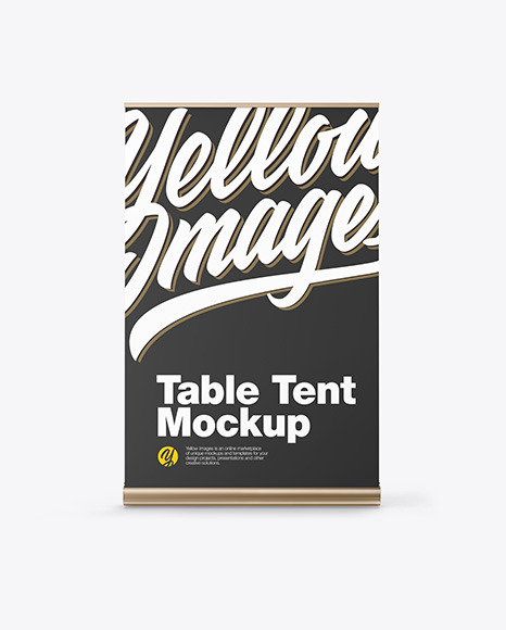 Metallic Table Tent Mockup