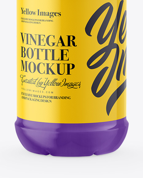 Glossy Vinegar Bottle Mockup PSD #1