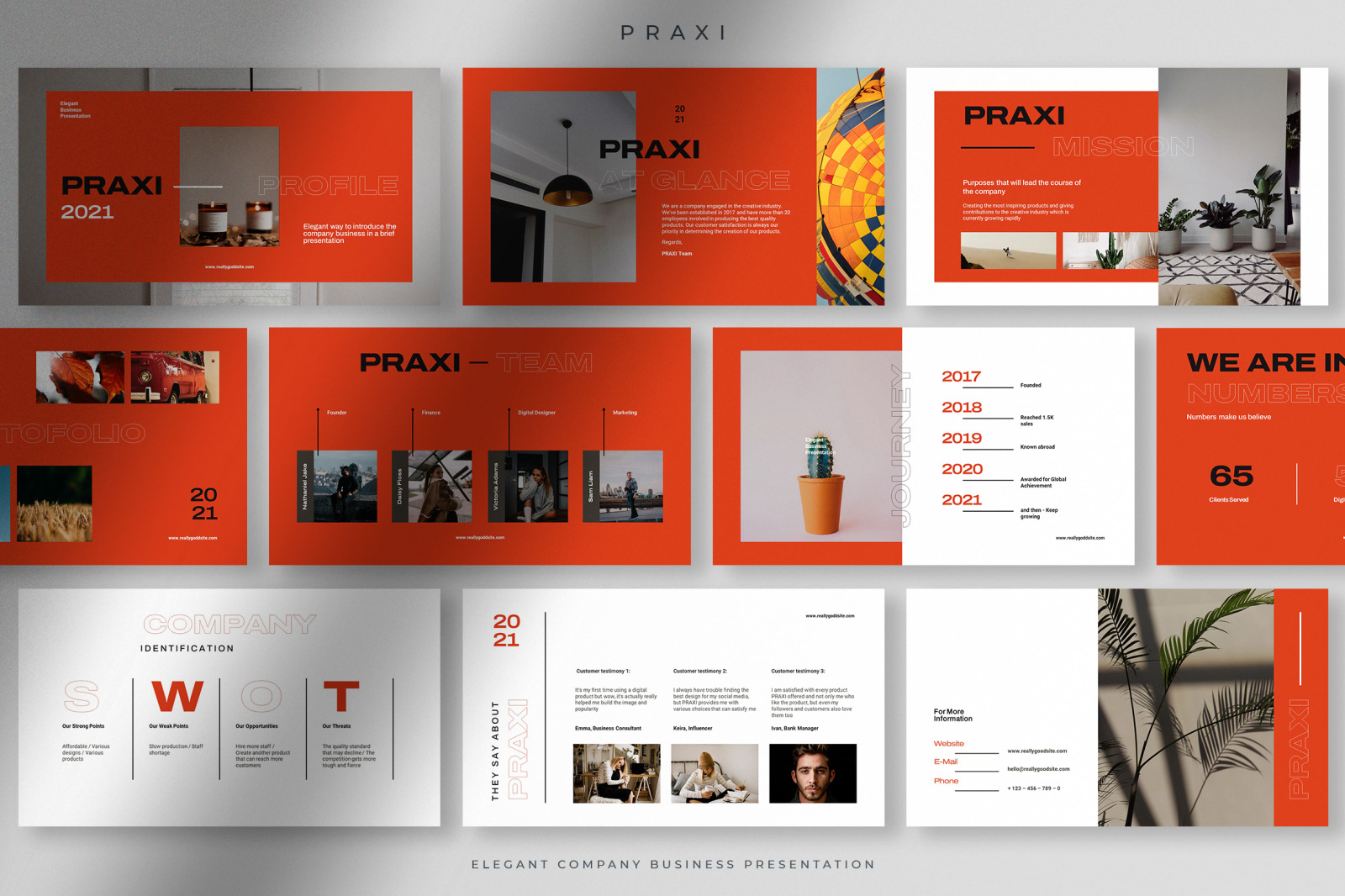 Praxi - Elegant Company Business PPT