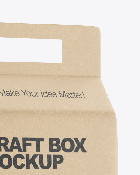 Kraft Box with Buckwheat Mockup PSD #1