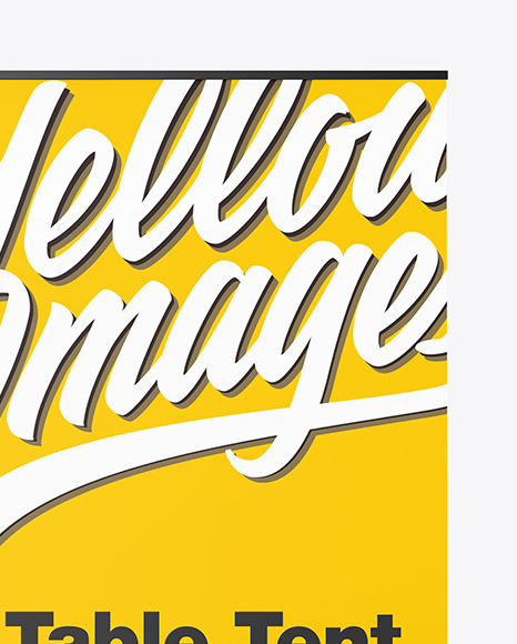 Plastic Table Tent Mockup PSD #2