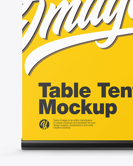 Plastic Table Tent Mockup PSD #1