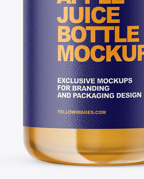Apple Juice Bottle Mockup PSD #6