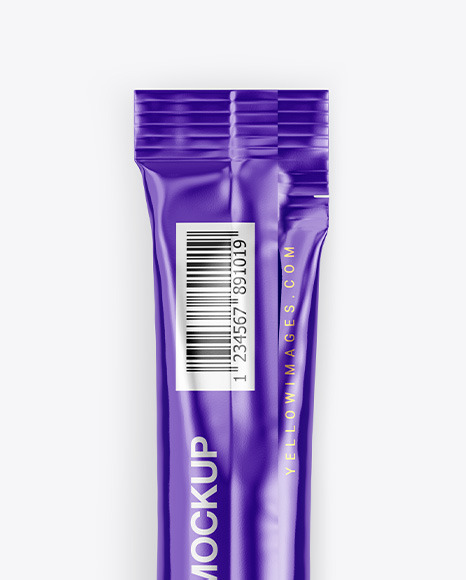 Metallic Stick Sachet Mockup PSD #7