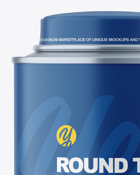 Matte Tea Tin Can Mockup PSD #2