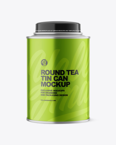Metallic Tea Tin Can Mockup