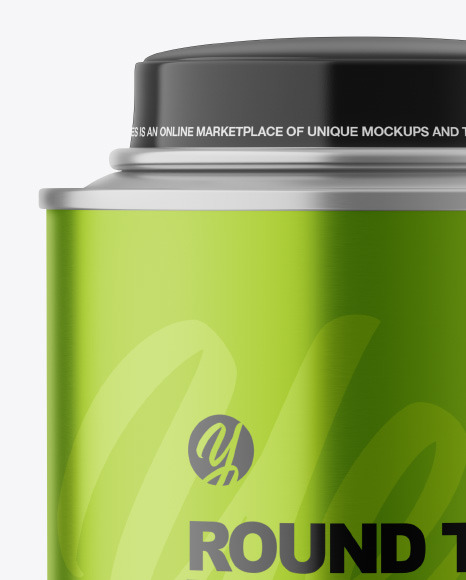 Metallic Tea Tin Can Mockup PSD #2