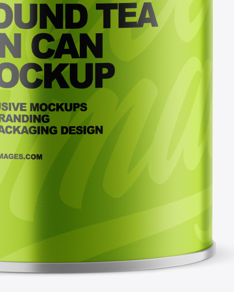 Metallic Tea Tin Can Mockup PSD #1