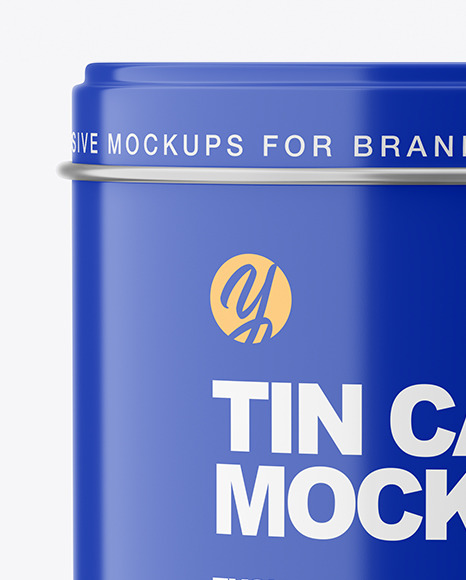 Glossy Tin Can Mockup PSD #2