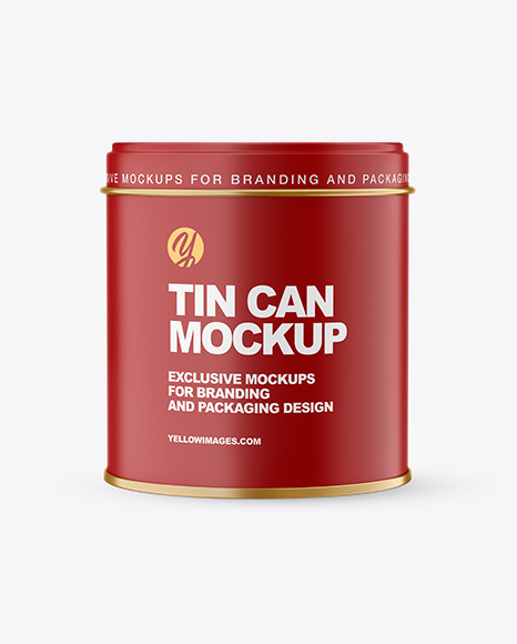 Matte Tin Can Mockup