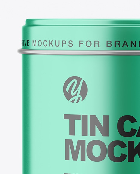 Metallic Tin Can Mockup PSD #2