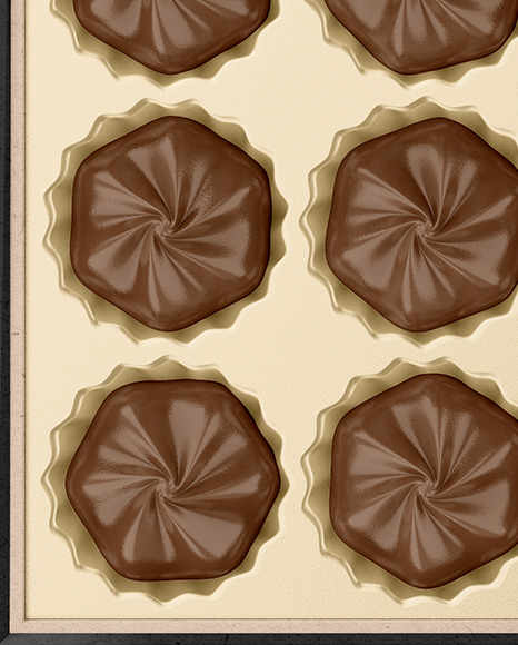 Kraft Paper Box of Chocolate Sweets Mockup PSD #2