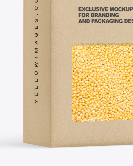 Kraft Box with Millet Mockup PSD #6