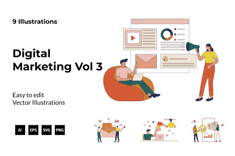 Digital Marketing Illustration Vol 3