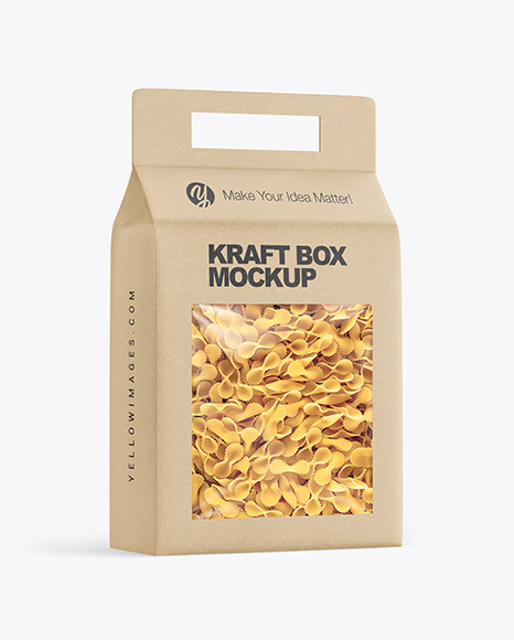 Kraft Box with Farfalline Pasta Mockup PSD #2