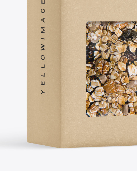 Kraft Box with Muesli Mockup PSD #6
