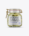 Medicinal Marijuana Jar w/ Clamp Lid Mockup