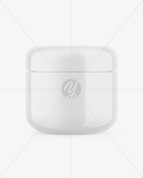 Glossy Cosmetic Jar Mockup PSD #1