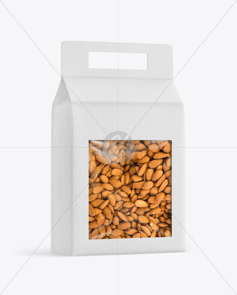 Kraft Box with Almond Nuts Mockup PSD #3