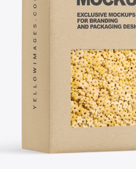 Kraft Box with Stelline Pasta Mockup PSD #6