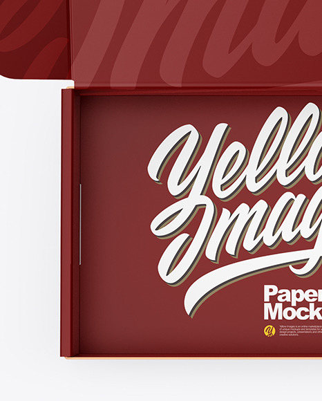 Opened Paper Box Mockup PSD #3