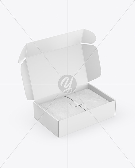 Opened Paper Box Mockup PSD #3