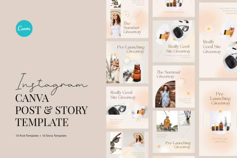 Minimalist Giveaway Instagram Canva
