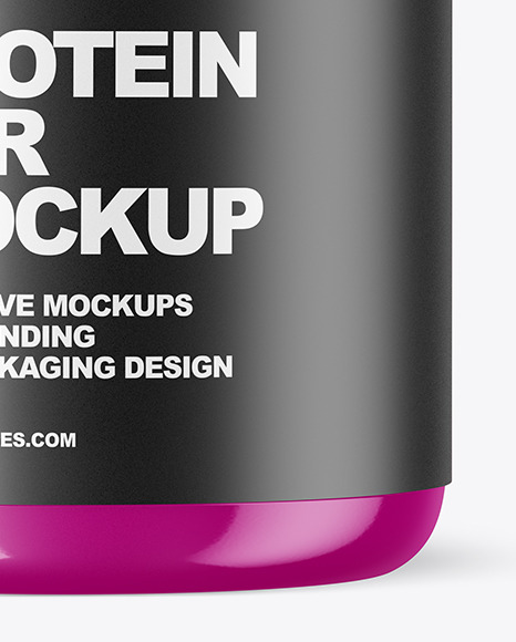 Glossy Protein Jar Mockup PSD #1