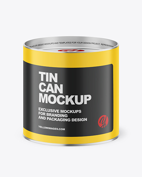 Matte Tin Can Mockup