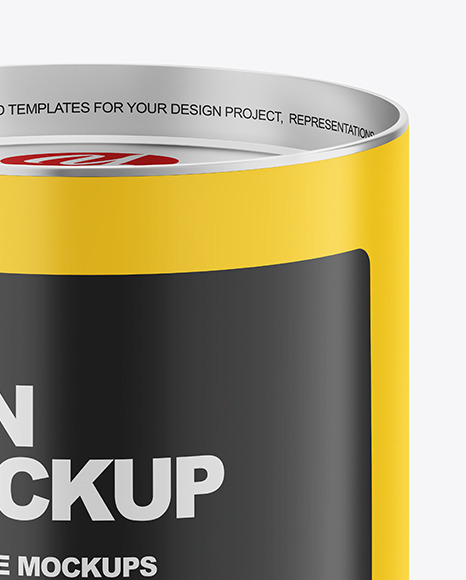 Matte Tin Can Mockup PSD #2
