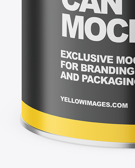 Matte Tin Can Mockup PSD #1