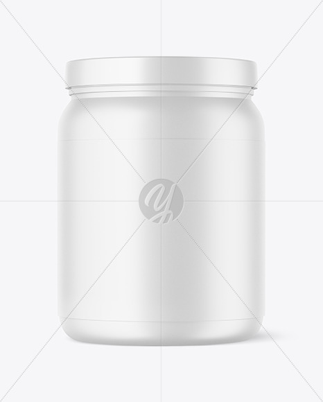 Matte Protein Jar Mockup PSD #3