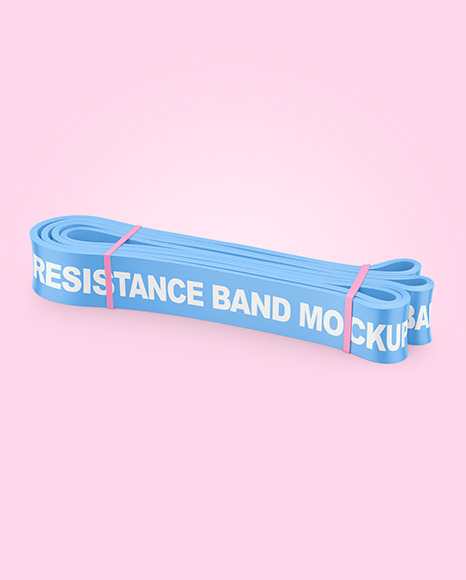 Matte Resistance Band Mockup PSD #2