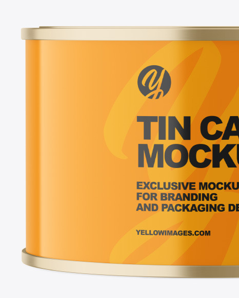 Glossy Tin Can Mockup PSD #2