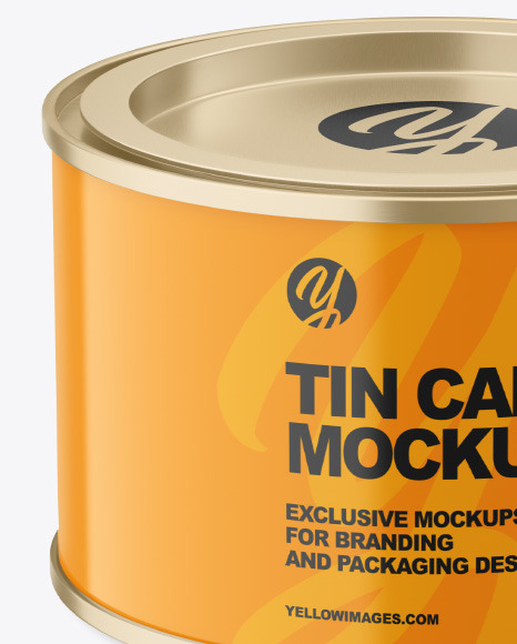 Glossy Tin Can Mockup PSD #2