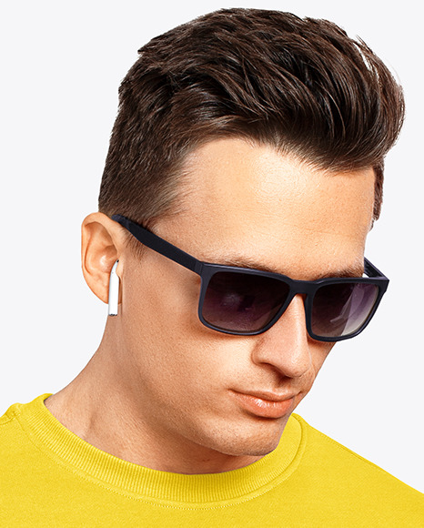 Man in a T Shirt Mockup PSD #1