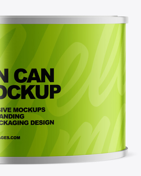 Metallic Tin Can Mockup PSD #1