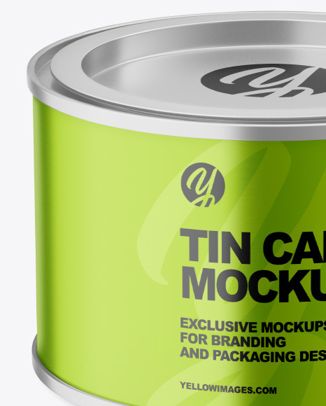 Metallic Tin Can Mockup PSD #2