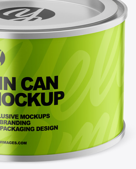 Metallic Tin Can Mockup PSD #1