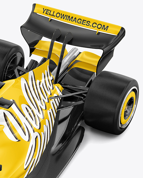 Formula 1 2022 Mockup   Half Side View (High Angle Shot) PSD #1