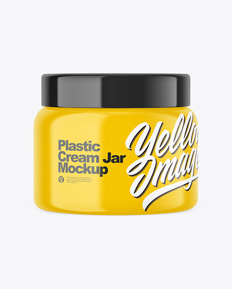 Plastic Cream Jar Mockup PSD #3