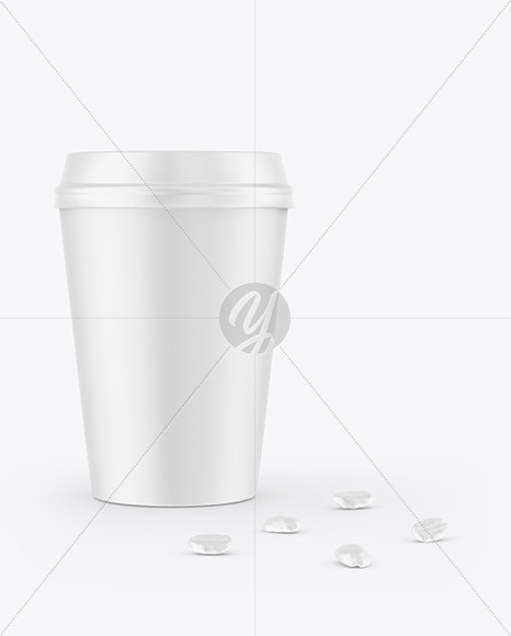 Cofee Cup With Beans Mockup PSD #3
