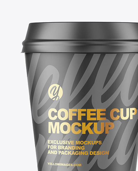 Cofee Cup With Beans Mockup PSD #1
