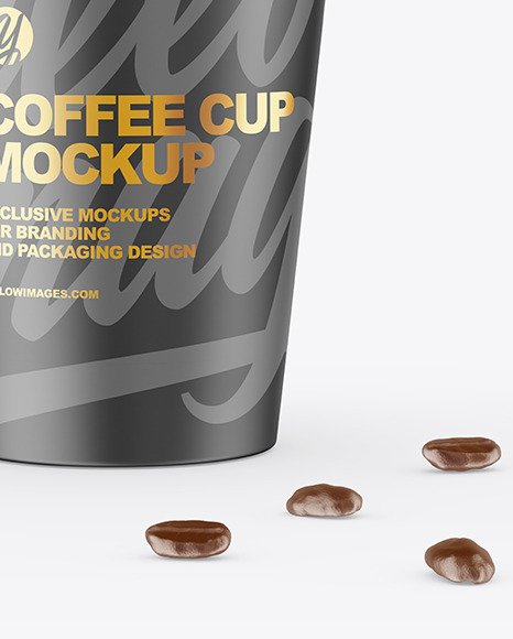Cofee Cup With Beans Mockup PSD #6