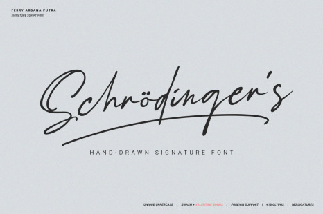Schrödinger&#039;s | Signature Font